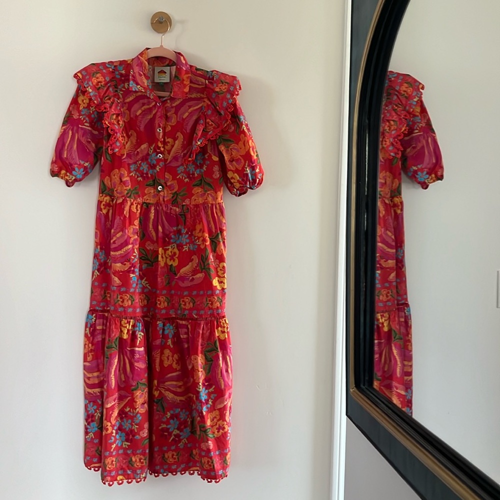FARMrio tropical midi dress